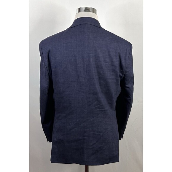 Jos A Bank 40S Tailored Fit Sport Coat Blue Plaid Wool Blend Double Vented - Picture 6 of 8
